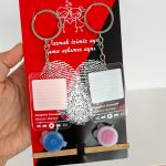 Parmak İziyle Kalp Yapan Sevgili Anahtarlığı Müzik Tasarımlı Yıl Dönümü Hediye Çift Anahtarlığı