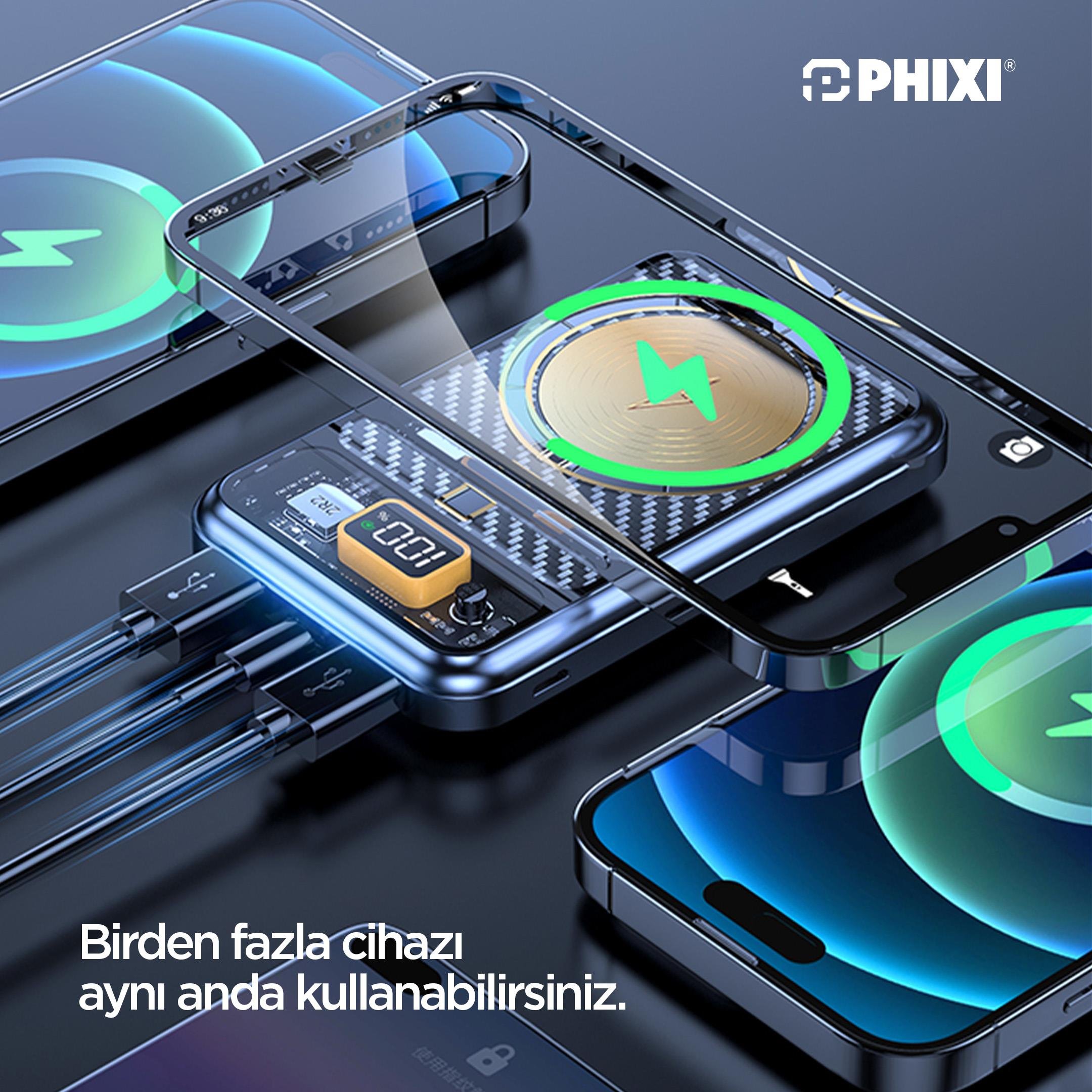 phixi-ultimate-pw13m-10--4622- Ultimate PW13M 10000mAh 22.5W MagSafe Powerbank - Görsel 3