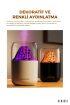 Yanardağ Şeklinde Hava Nemlendirici | 300 ML RGB Işıklı Dekoratif Yanardağ Buhar Makinesi - Görsel 4