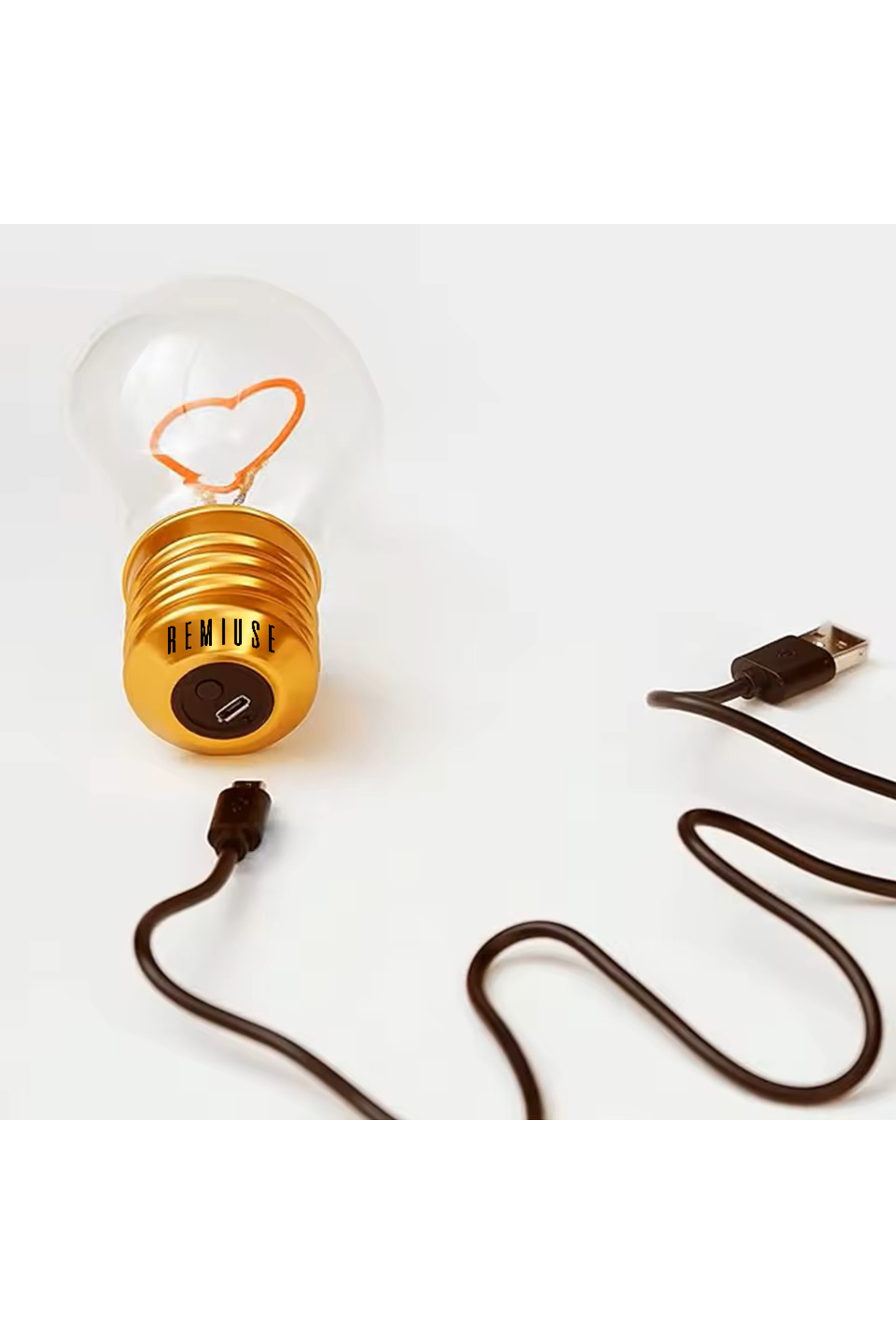 1_org_zoom (10) Kalp Figürlü Type-C Şarjlı Masaüstü LED Dekoratif Gece Lambası - Pembe Işık - Görsel 2