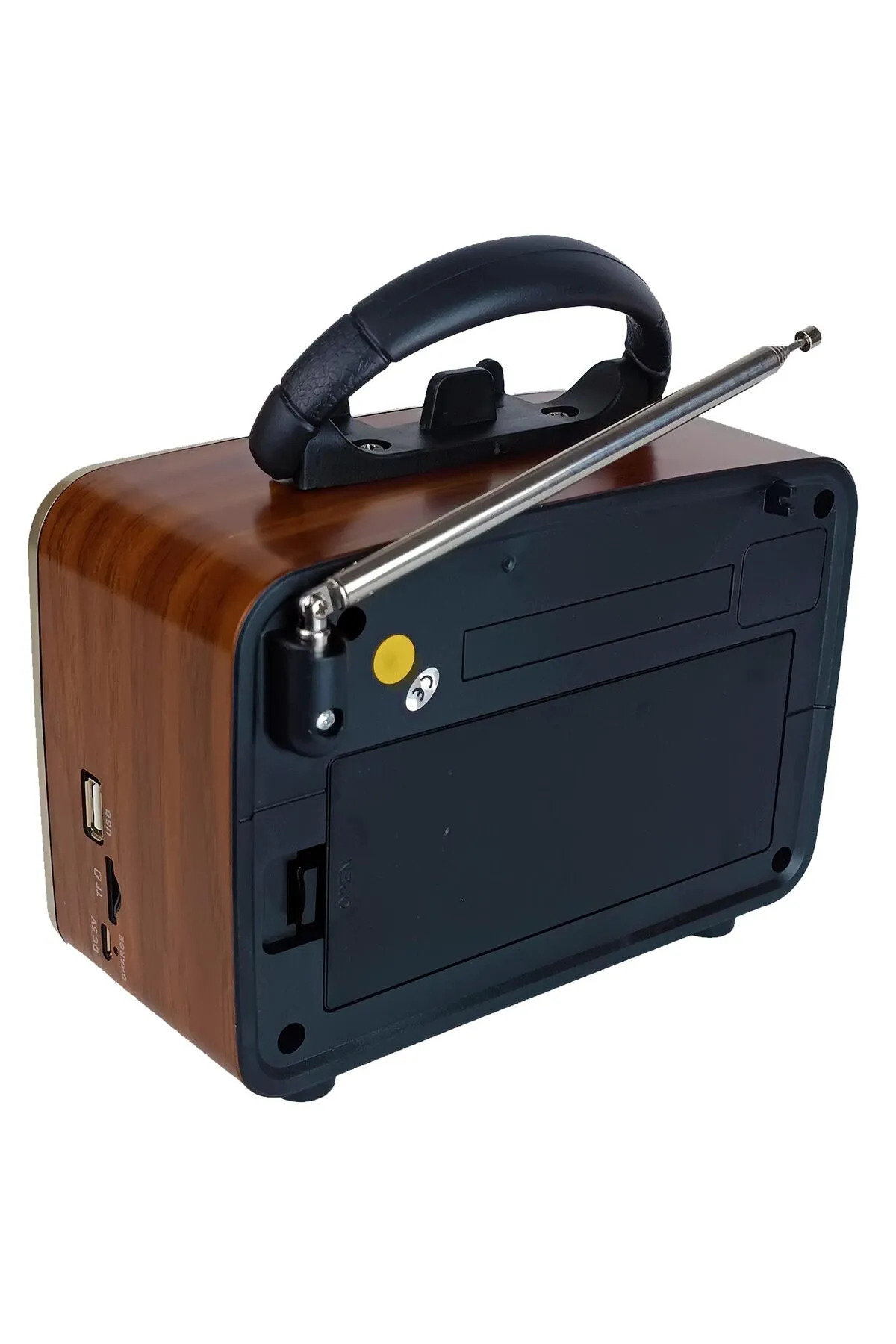 1_org_zoom (10) Nostaljik Radyo Retro Bluetooth TWS Hoparlör Led Çerçeveli Telefon Tutuculu FM Radyo USB/TF Card - Görsel 3