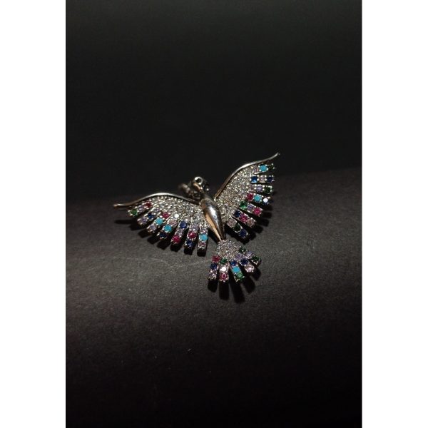 Zirkon Taşlı Anka Kuşu Çelik Kolye | Yeniden Doğuş, Güç ve Umut Sembolü Kararmaz Takı