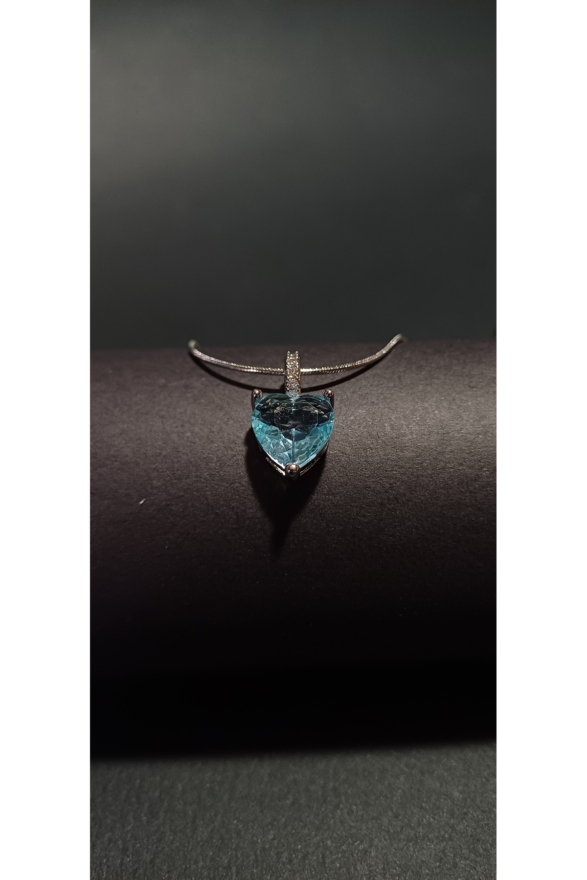 1_org_zoom (11) Aşkın Kalbi Su Mavisi Zirkon Silver Çelik Kolye | Paslanmaz, Antialerjik, Okyanus Işıltısı - Görsel 1