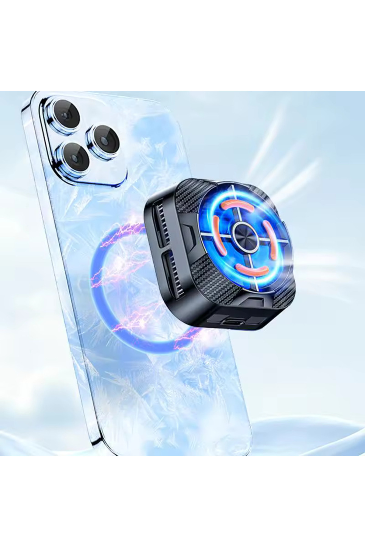 1_org_zoom (13) Telefon Soğutucu Cep Telefon Soğutma Fanı Hava Soğutmalı Radyatör Soğutucu Uyumlu - Görsel 1