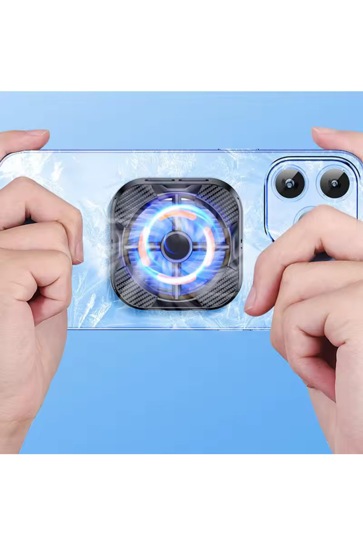 1_org_zoom (14) Telefon Soğutucu Cep Telefon Soğutma Fanı Hava Soğutmalı Radyatör Soğutucu Uyumlu - Görsel 3