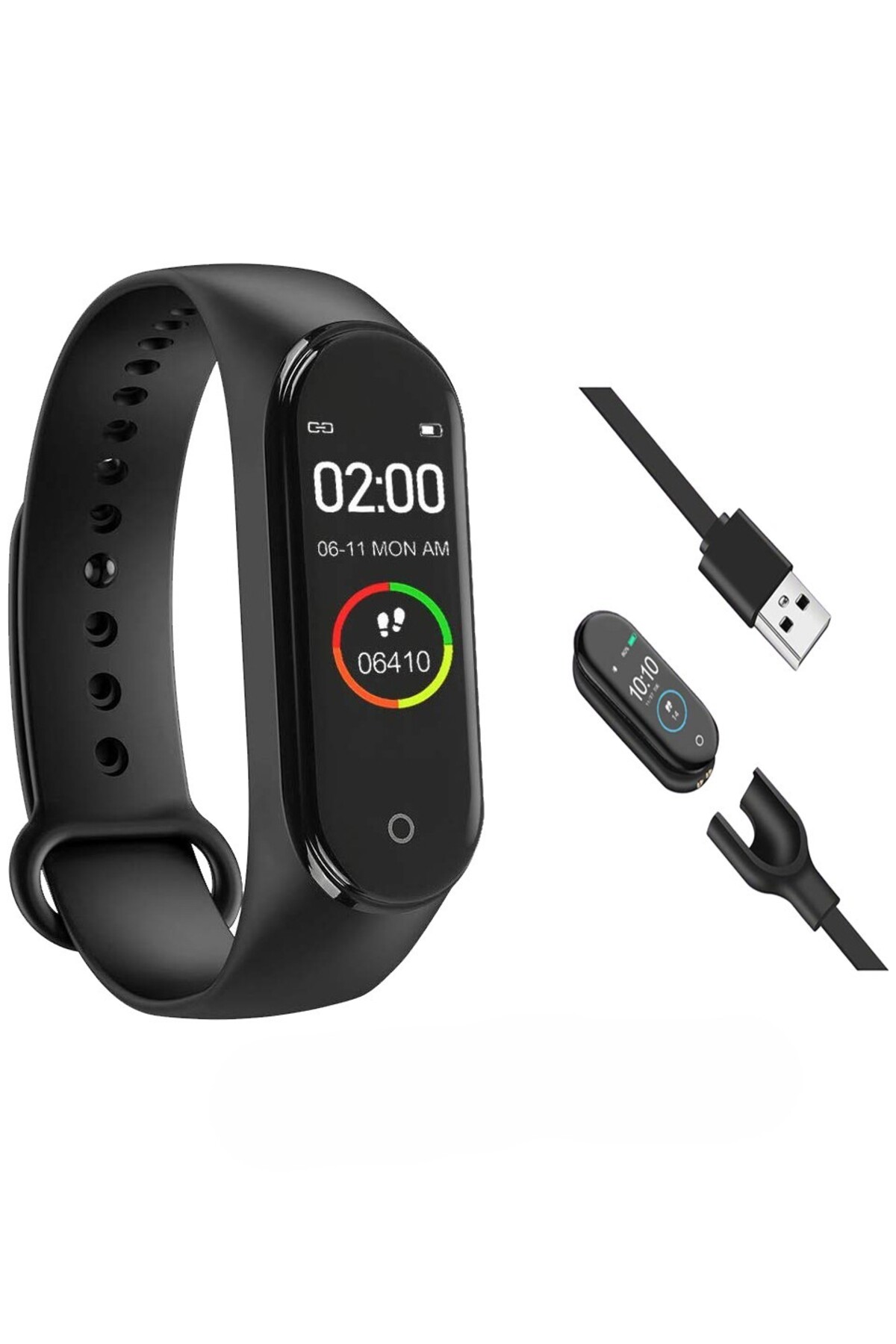 1_org_zoom (14) M4 Akıllı Bileklik – Adımsayar, Nabız Ölçer, Bluetooth, Suya Dayanıklı, Android & iOS Uyumlu - Görsel 3