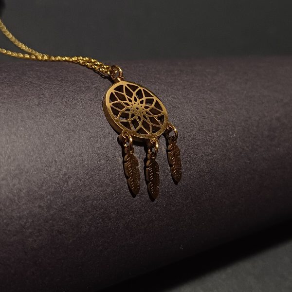 Yaprak Desenli Rüya Çelik Kolye | Paslanmaz, Antialerjik, Minimalist Doğa Teması