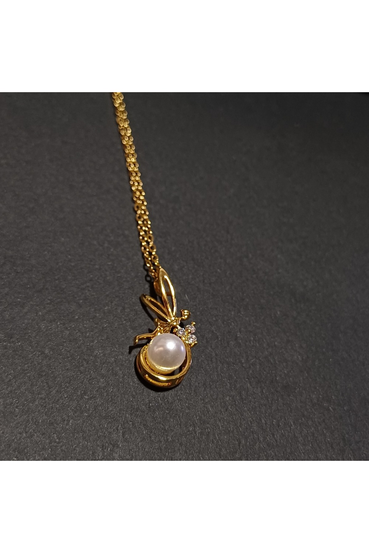 1_org_zoom (16) Peri Figürlü Çelik Kolye | İnci ve Zirkon Detaylı, Kararmaz, Masalsı Zarafet - Görsel 2