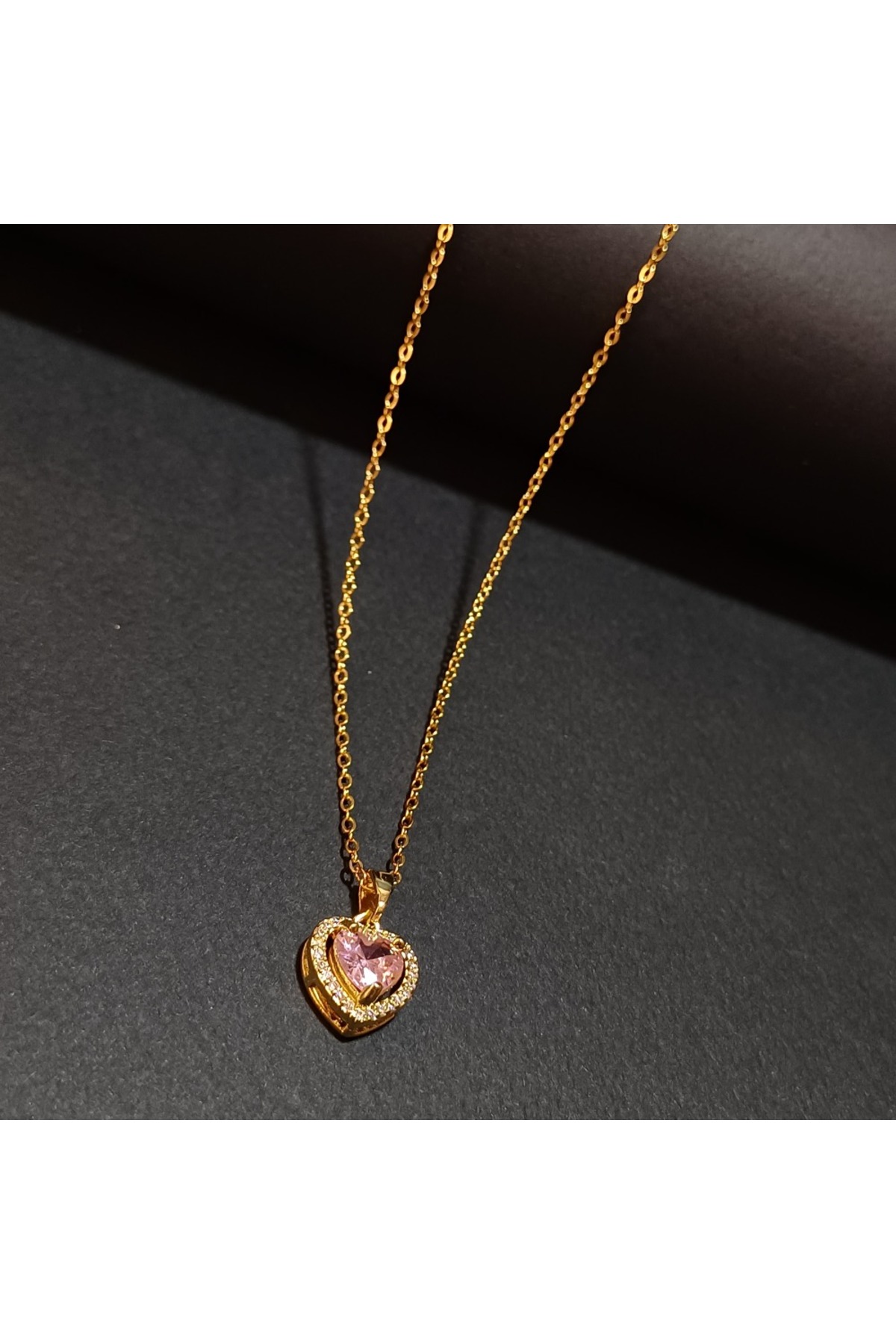 1_org_zoom (19) Pembe Zirkon Taşlı Kalpli Çelik Charm Seti | Paslanmaz, Romantik, Kalp Figürlü Charm - Görsel 2