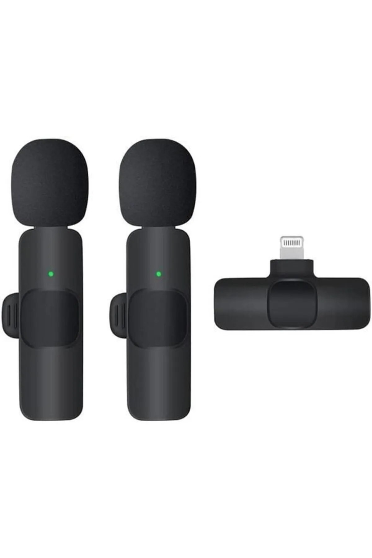 1_org_zoom (2) Kablosuz Yaka Mikrofonu 2'li Mini Wireles Lightning Mikrofon | Youtube, Tiktok, Canlı Yayın için - Görsel 1