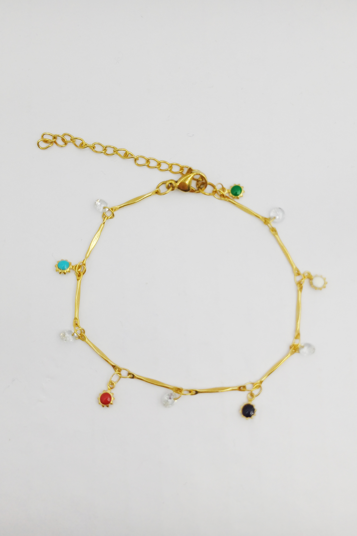 Gold Çelik Zirkon Taşlı Halhal | Suya Dayanıklı Plaj ve Yazlık Kadın Halhal Gold Çelik Zirkon Taşlı Halhal | Suya Dayanıklı Plaj ve Yazlık Kadın Kararmaz Halhal - Görsel 1