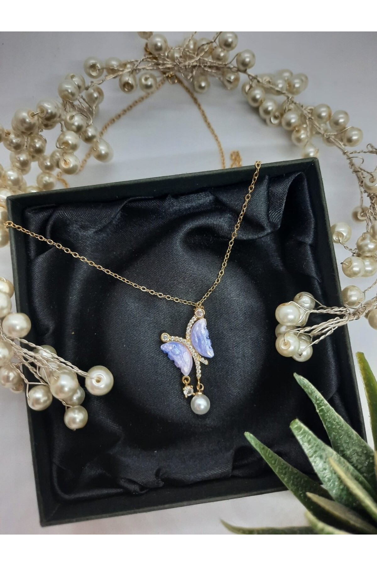 1_org_zoom (24) Zirkon Taşlı Kelebek Desen Çelik Kolye | 316L Paslanmaz, Işıltılı ve Antialerjik Kadın Kolye - Görsel 1