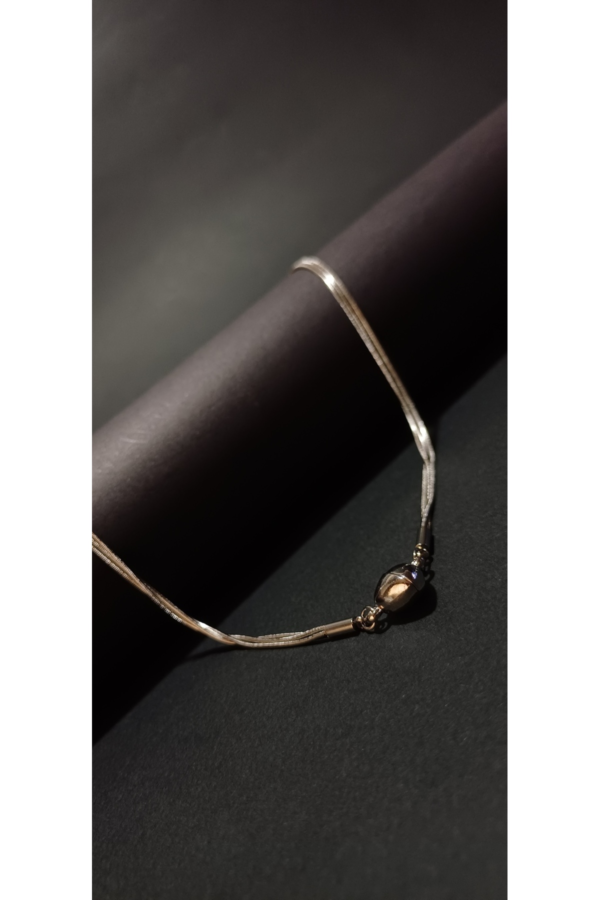 italyan-zincir-kalpli-kolye Mıknatıslı Kalpli Üçlü İtalyan Zincir Xuping Kolye - Görsel 1