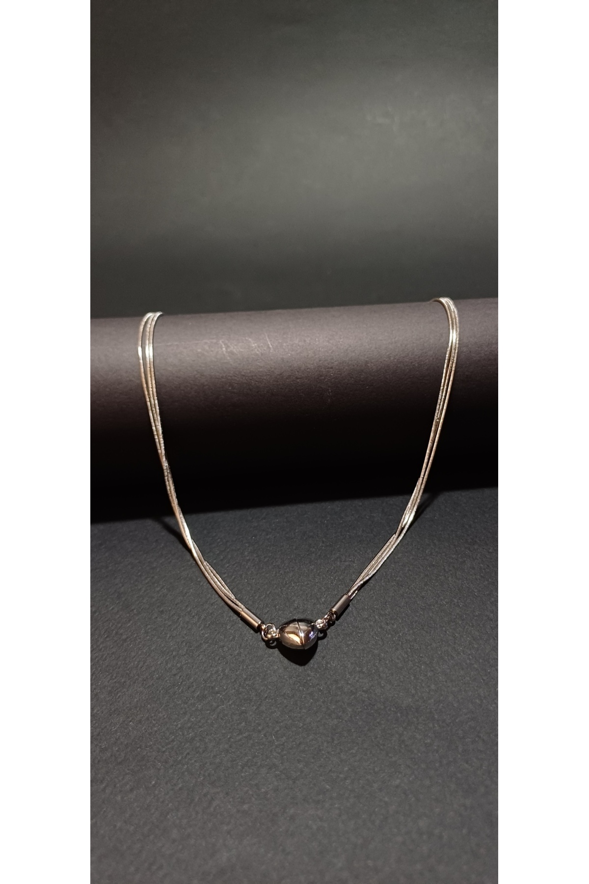 1_org_zoom (47) Mıknatıslı Kalpli Üçlü İtalyan Zincir Xuping Kolye - Görsel 2