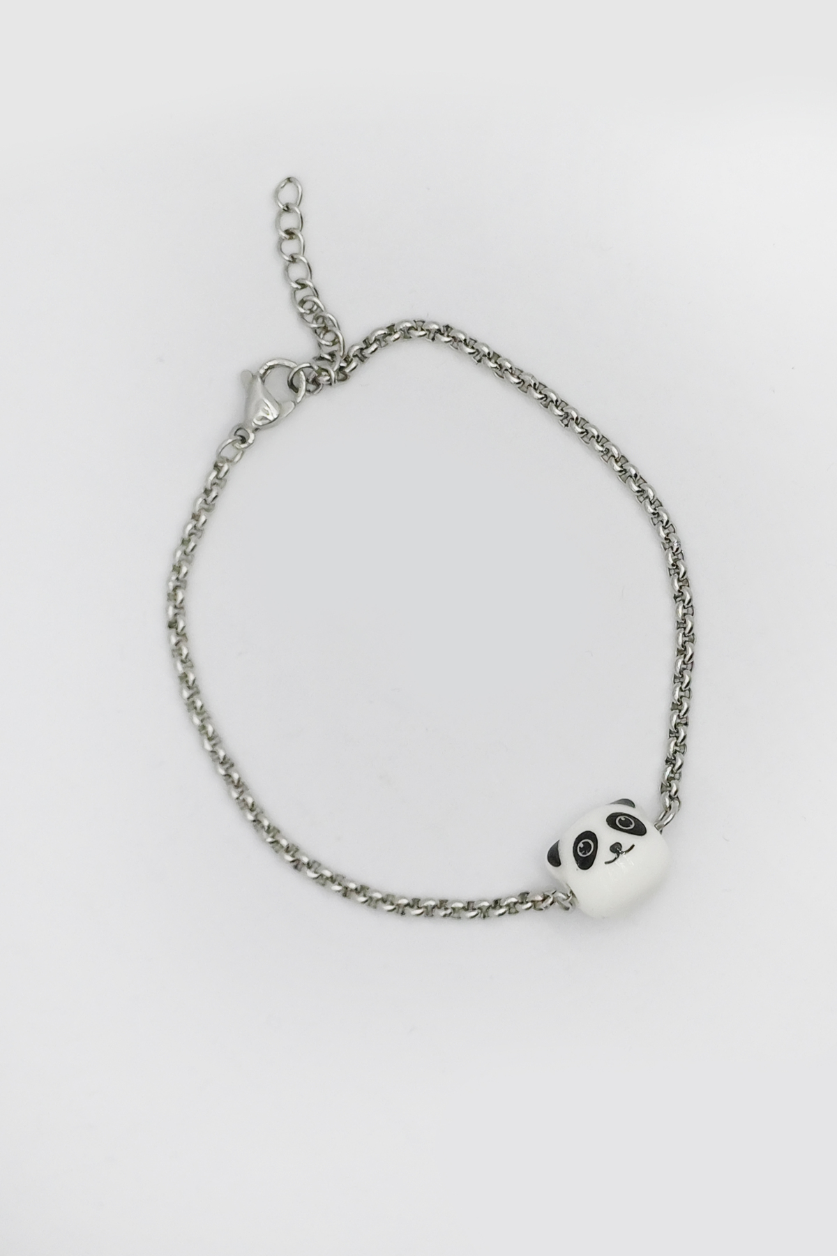 1_org_zoom (51) Panda Detaylı Halka Zincir Çelik Bileklik - Görsel 2