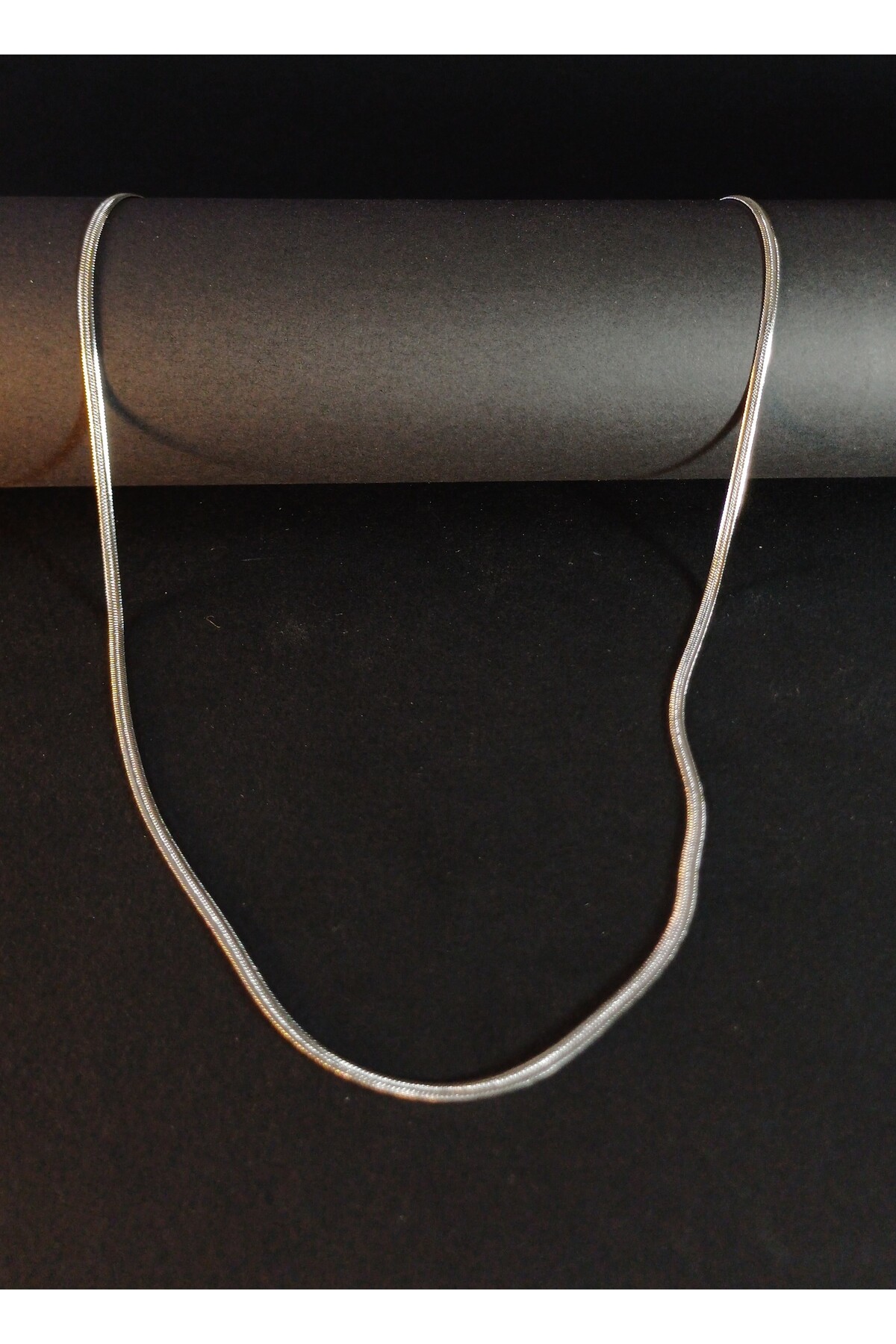 1_org_zoom (61) İtalyan Tasarım Çelik Kolye | Gümüş Renk, Kararmaz, Antialerjik Klasik Zincir Kolye - Görsel 2