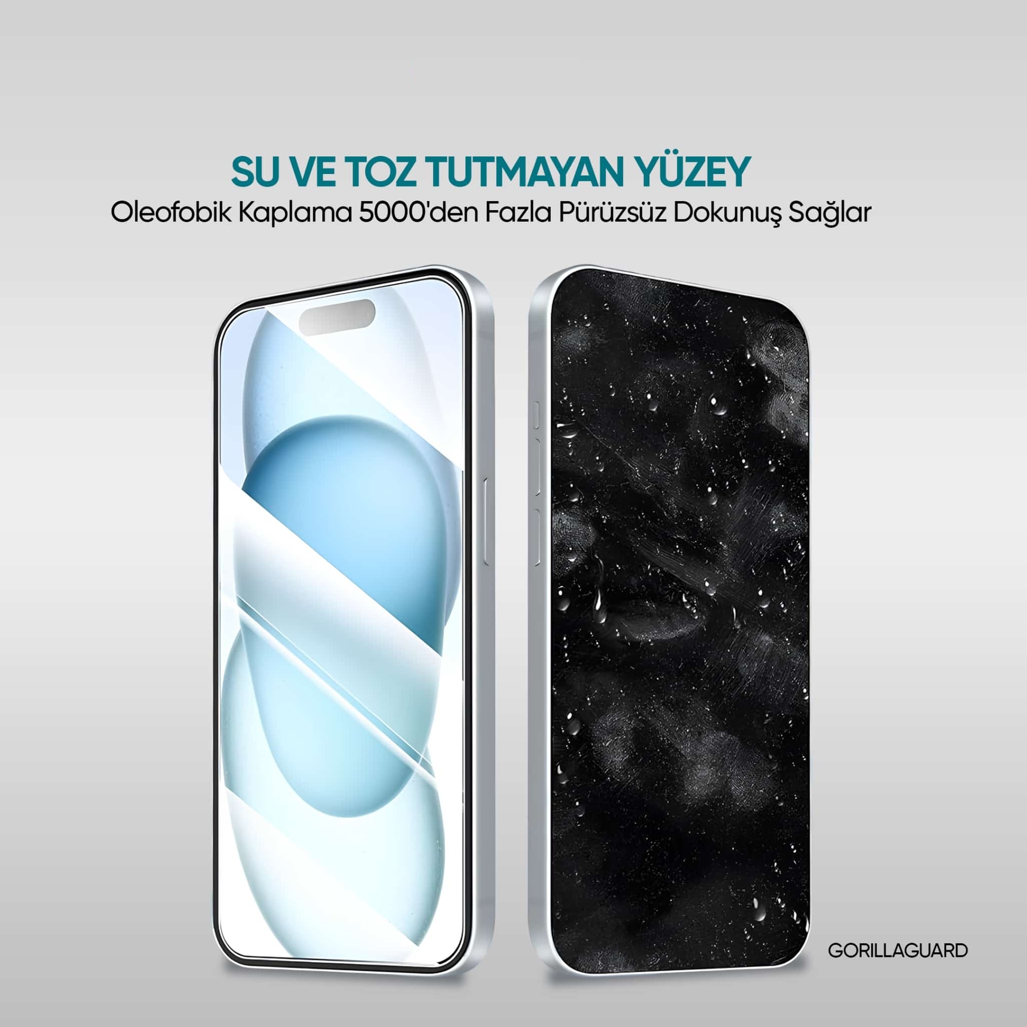 gg3 Gorilla Guard iPhone 14 Pro Kırılmaz Cam | Yıkanabilir, Anti-Statik, Süper Kavisli, HD Temperli Ekran Koruyucu - Görsel 3