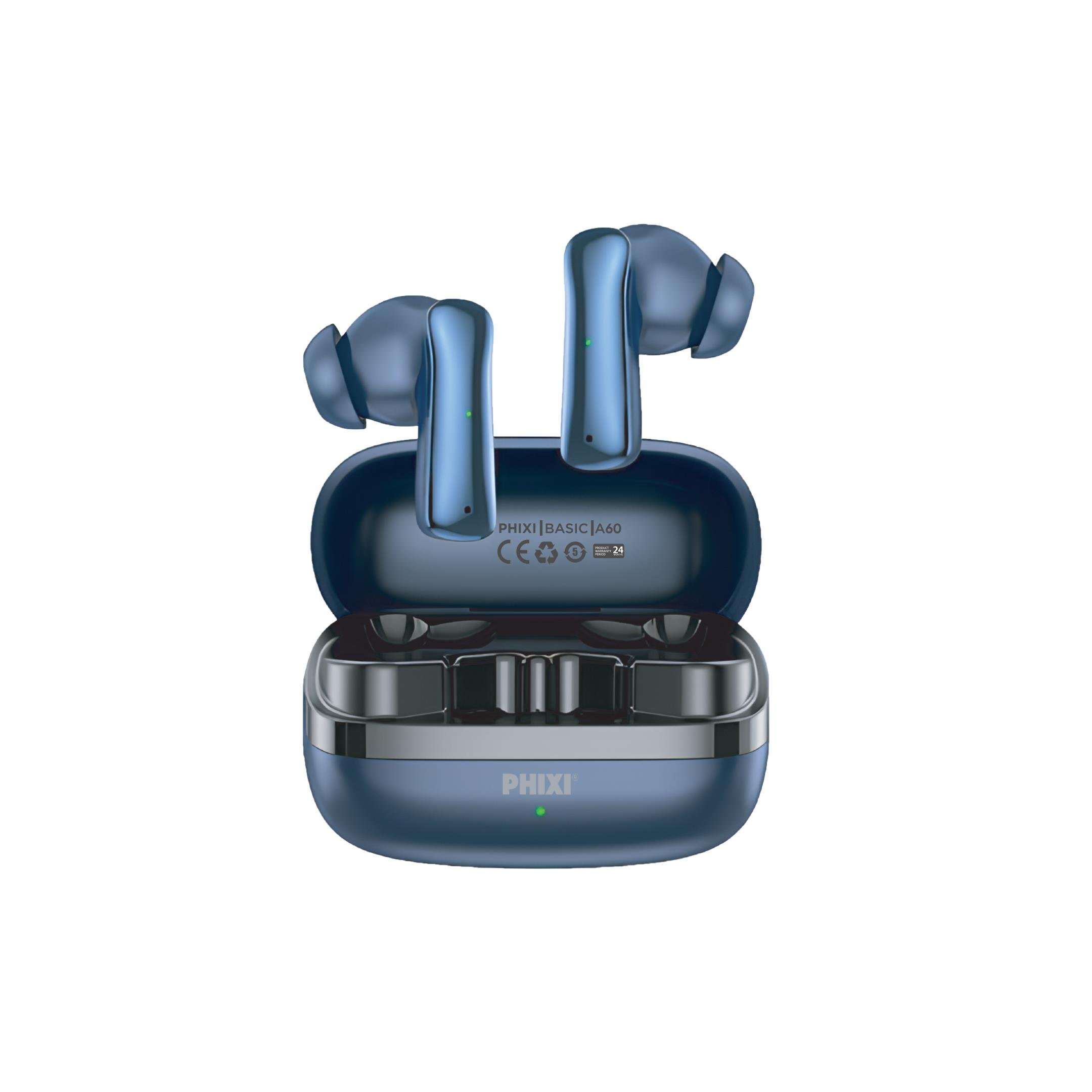 phixi-basic-a60-enc-usb-c-hizli-sarj-d--0ac70 Basic A60 ENC+ Gürültü Engellemeli TWS Bluetooth Kulaklık | BT 5.4, Type-C Hızlı Şarj, IPX4 - Görsel 1