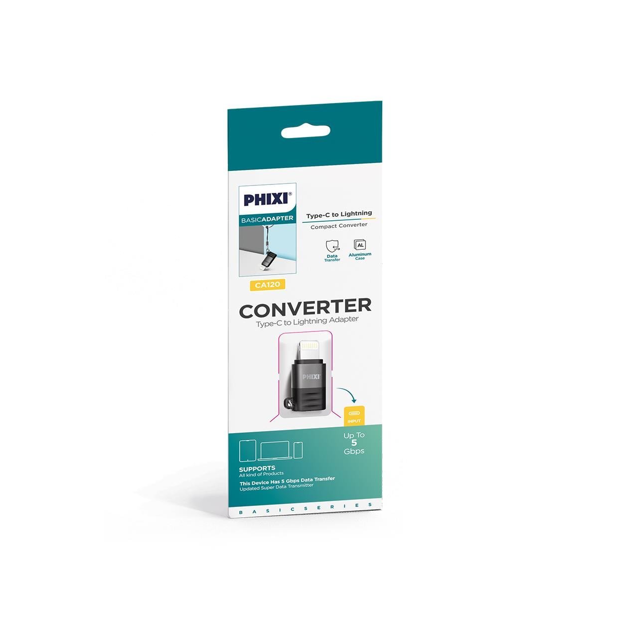 phixi-basic-ca120-type-c-to-lightning---c3198 Basic CA120 Type-C to Lightning Dönüştürücü | iPhone/iPad Hızlı Şarj ve Data Aktarımı Adaptörü - Görsel 2