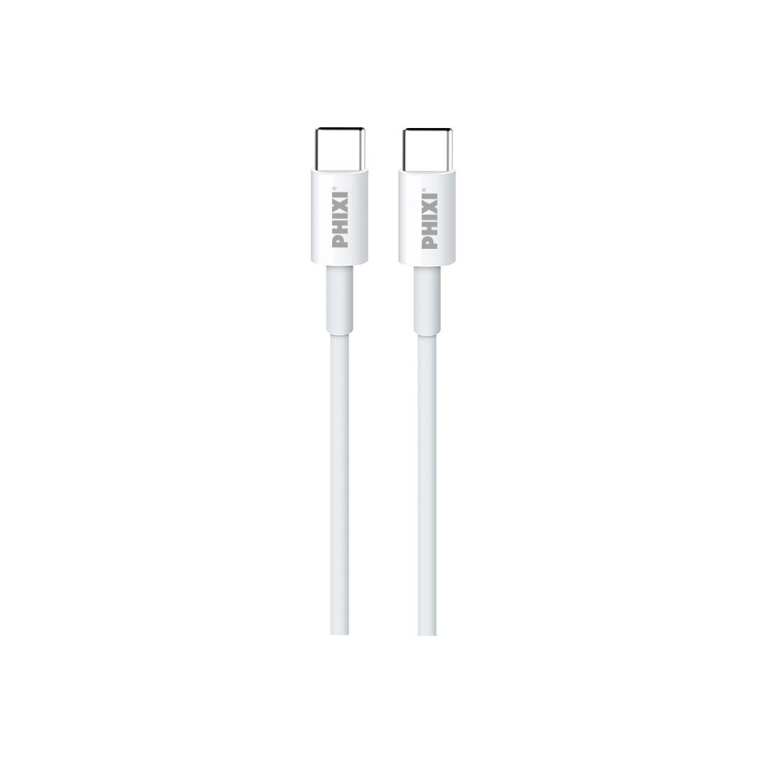 phixi-cb4130t-basic-30-cm-type-c-to-ty-7-46af Basic CB4130T 30 cm Kısa Type-C to Type-C Kablo | 20W Hızlı Şarj, Fiber Dayanıklı, Powerbank Uyumlu - Görsel 1