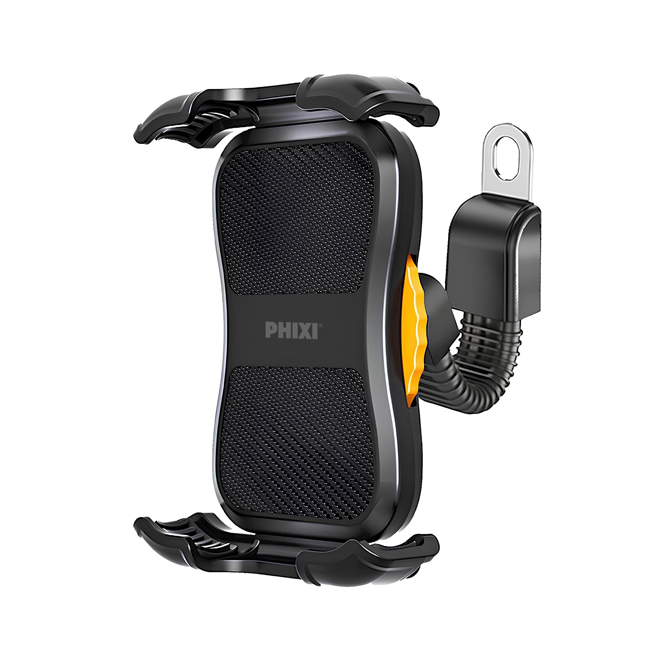 phixi-force-mt10-dikiz-ayna-baglantili-ab12-b Force MT10 Motosiklet & Bisiklet Telefon Tutucu | Dikiz Ayna Bağlantılı, Otomatik Kilitli, Sarsıntı Önleyici Navigasyon Standı - Görsel 1