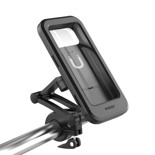 Force MT15 Su Geçirmez Motosiklet/Bisiklet Telefon Tutucu | Dokunmatik Ekranlı, 360° Gidon Bağlantılı, Tam Koruma Kılıf