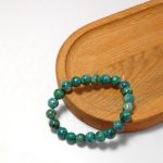 Doğal Ceyt Taşı Bileklik | Şans, Zenginlik ve Kalp Çakrası Desteği, Elastik