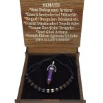 Hematit Doğal Taş İpli Bileklik & Çivi Kesim Kolye Seti | Topraklama ve Güç Enerjisi