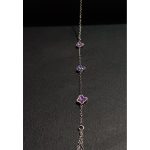 Üç Kelebek Mor Zirkon Taşlı Şahmeran | Silver Çelik, Kararmaz, Aşkın ve Özgürlüğün İfadesi