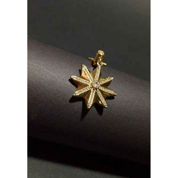 Zirkon Taşlı Kutup Yıldızı Çelik Kolye | Paslanmaz, Kararmaz, Rehberlik ve Şans Sembolü