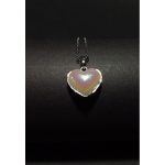 Hologram Taşlı Kalpli Çift Taraflı Kolye | Işıltılı, Paslanmaz Çelik, Romantik Hediye